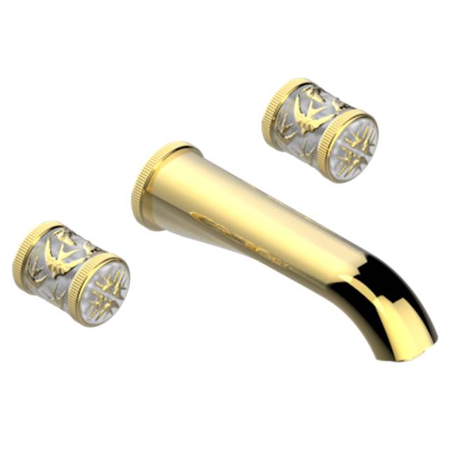 THG - Trim For Wall Mounted 3-hole Bath Set Only - Gold Color PVD