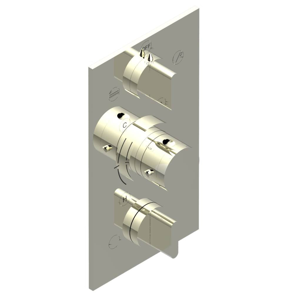 THG - Trim for THG thermostat 3 functions , with one off function and 2 outlets - rough part supplied with fixing box ref. .5 540AE/US - Nickel Polished
