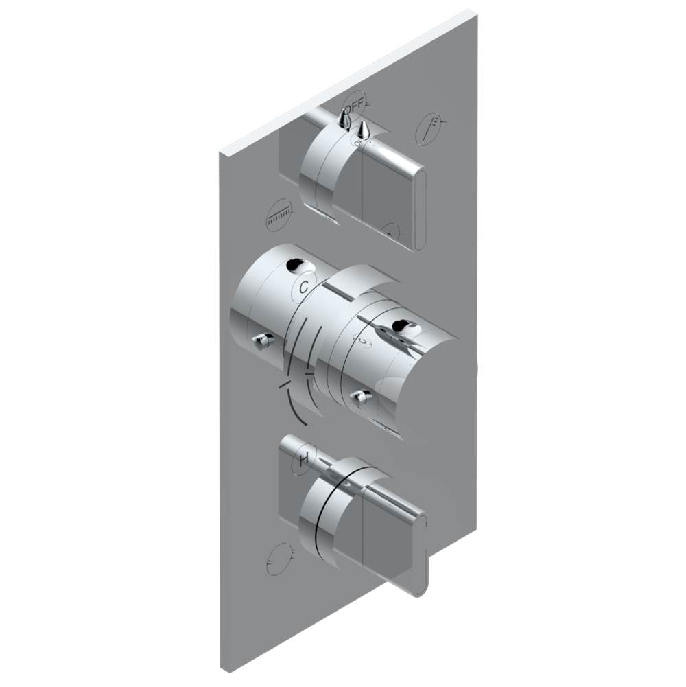 THG - Trim for THG thermostat 3 functions , with one off function and 2 outlets - rough part supplied with fixing box ref. .5 540AE/US - Umber PVD