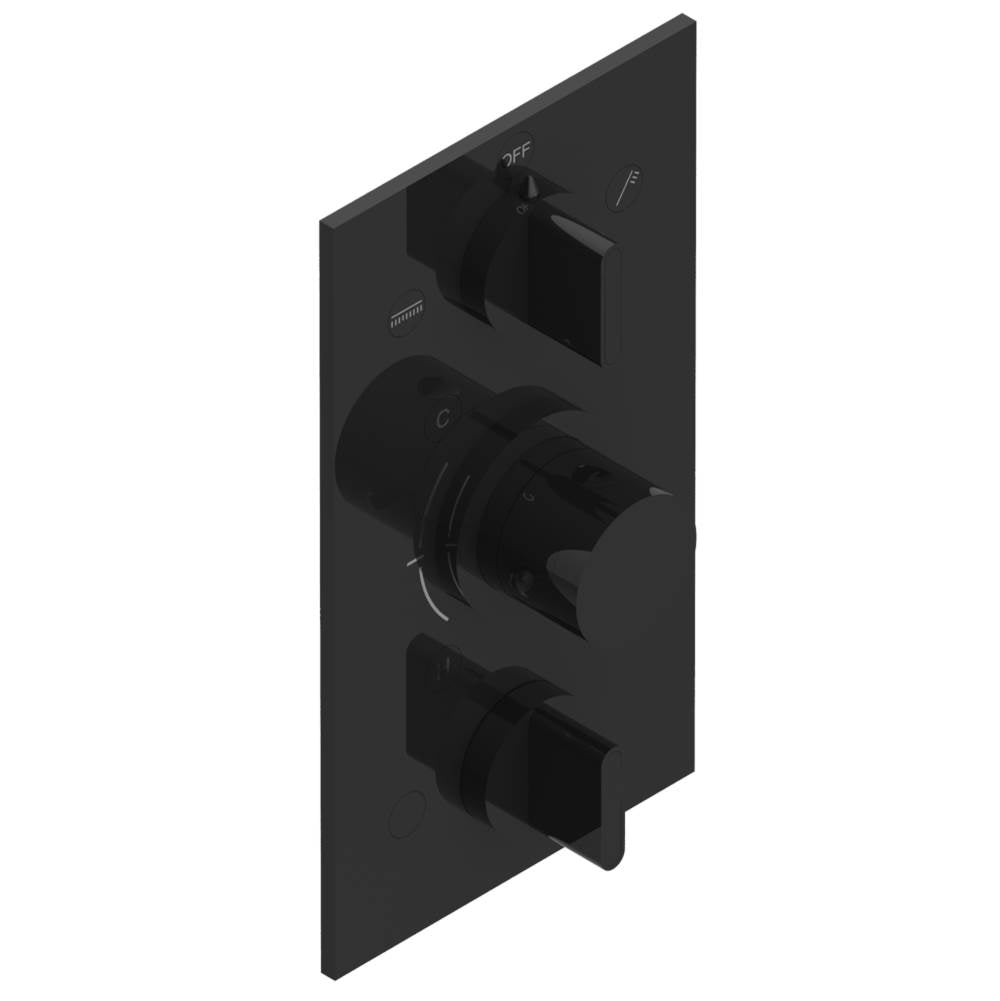 THG - Trim for THG thermostat 3 functions , with one off function and 2 outlets - rough part supplied with fixing box ref. .5 540AE/US - Brown Bronze Color PVD