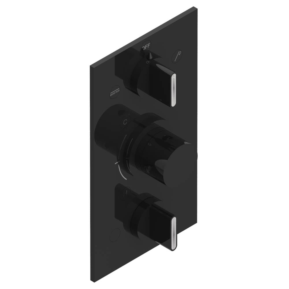 THG - Trim for THG thermostat 3 functions , with one off function and 2 outlets - rough part supplied with fixing box ref. .5 540AE/US - Brown Bronze Color PVD