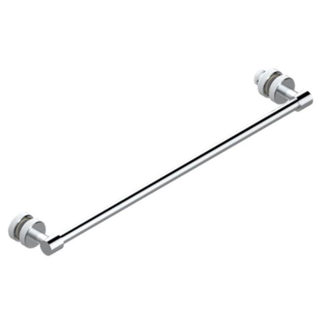 THG - Towel Rail With One Rail For Glass Door With Knob On Side And Escutcheon The Other Side - Matt Umber PVD