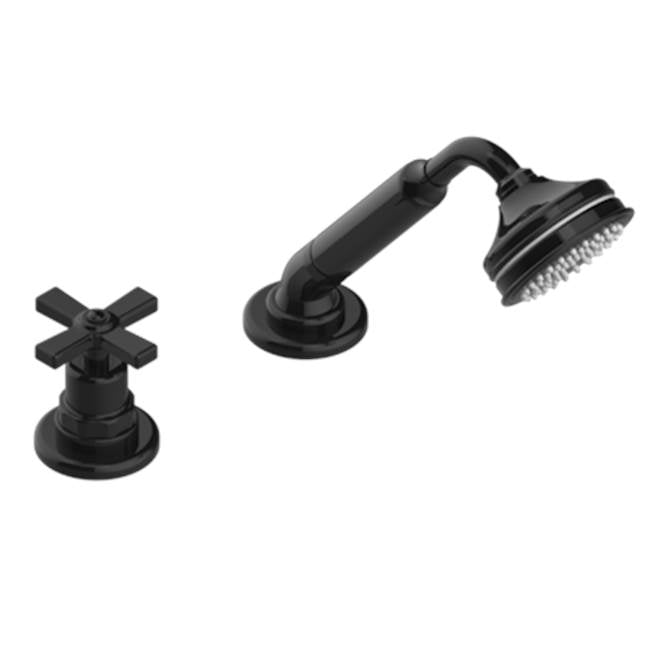 THG - Deck Mounted Mixer With Handshower, Progressive Cartridge - Brown Bronze Color PVD
