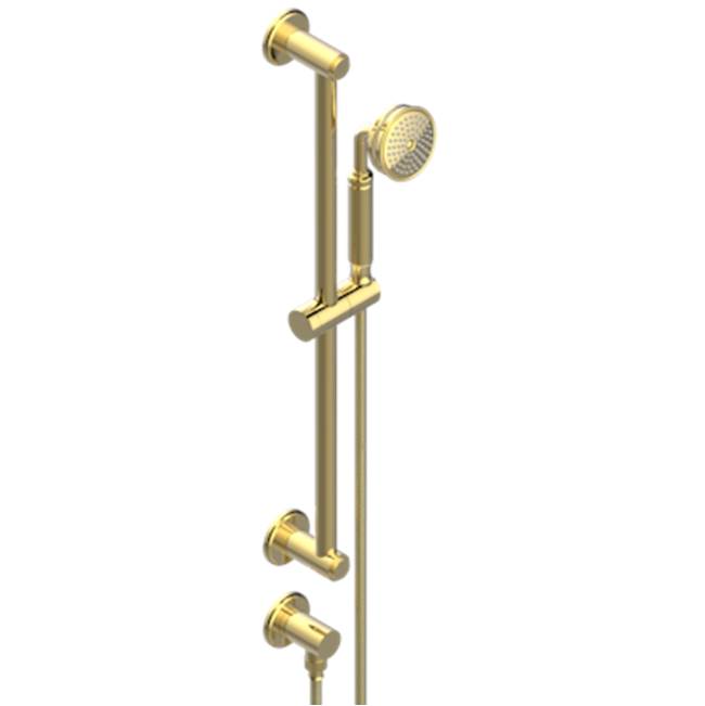 THG - Slide Bar With Handhsower And Elbow - Gold Polished