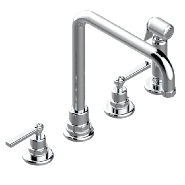 THG - Three Hole Kitchen Faucet With Side Spray - Matt Umber PVD