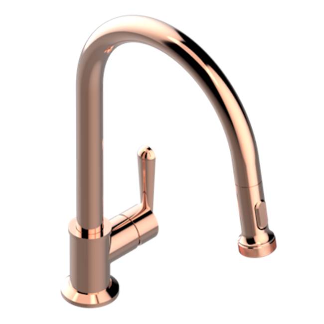 THG - Single Hole Pull Out Kitchen Faucet - Blush PVD