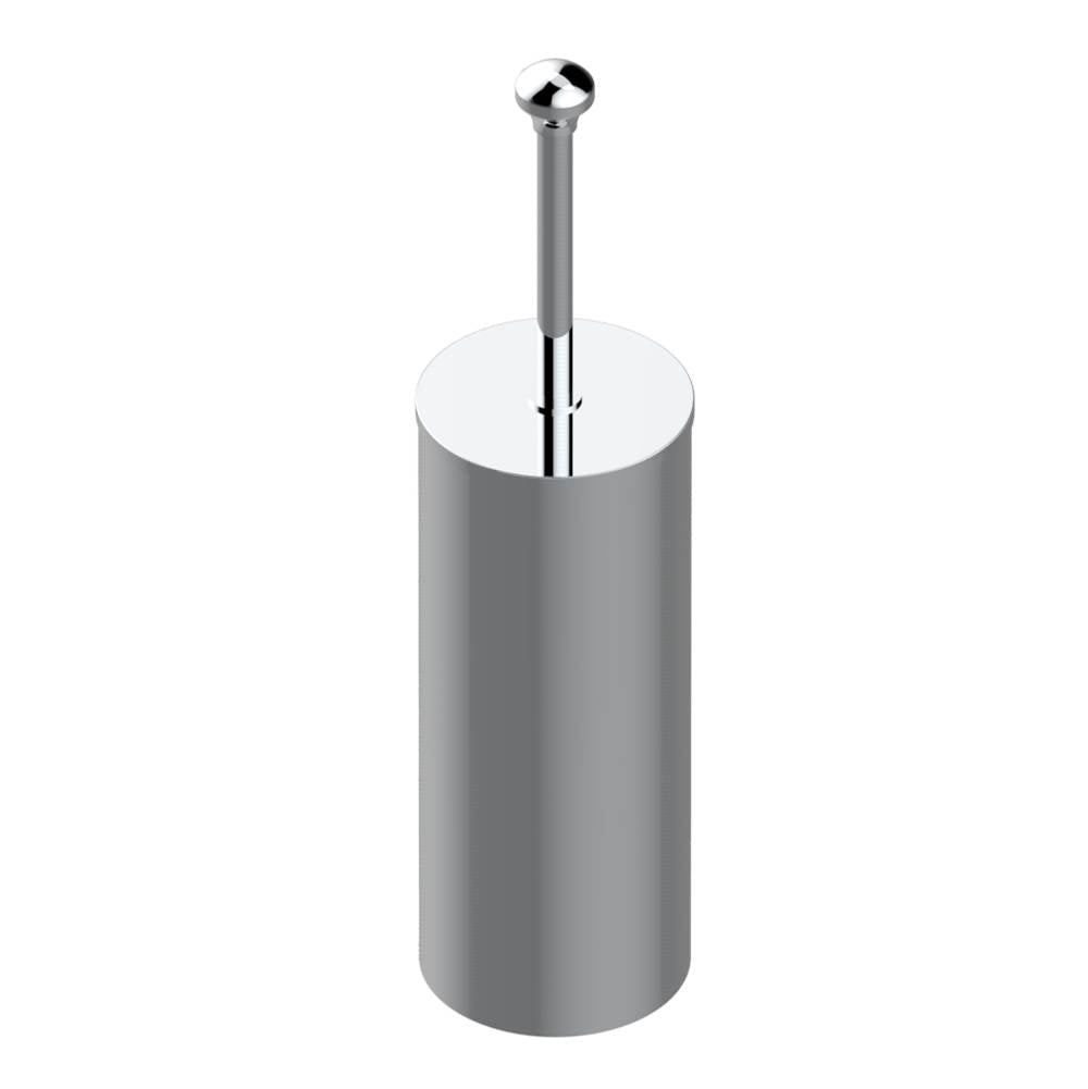 THG - Metal toilet brush holder with brush with cover floor mounted - Matt Umber PVD