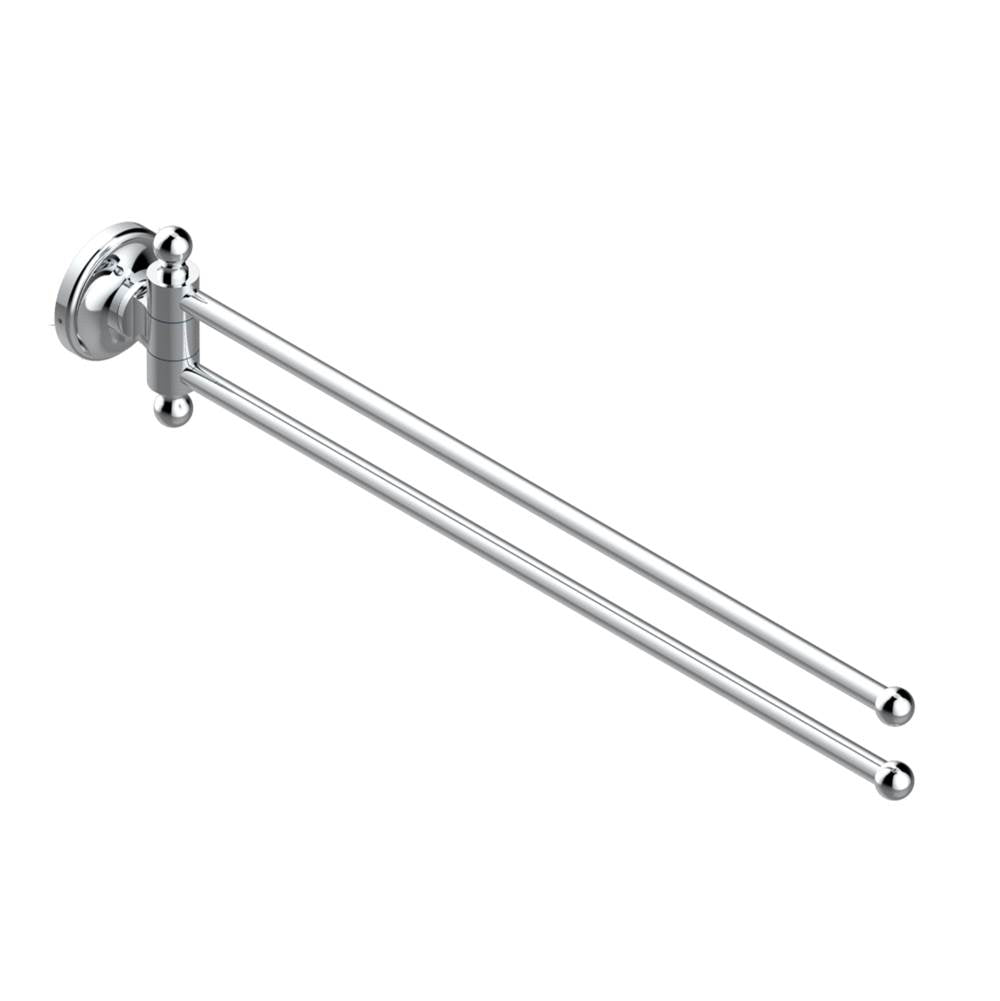 THG - TOWEL BAR 15 3/4'' LONG, DOUBLE SWIVEL - Matt Umber PVD