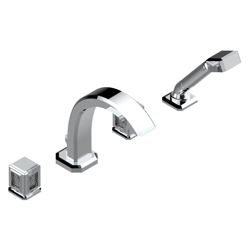 THG - Roman tub set with divertor spout and handshower, 3/4'' valves - Matt Umber PVD
