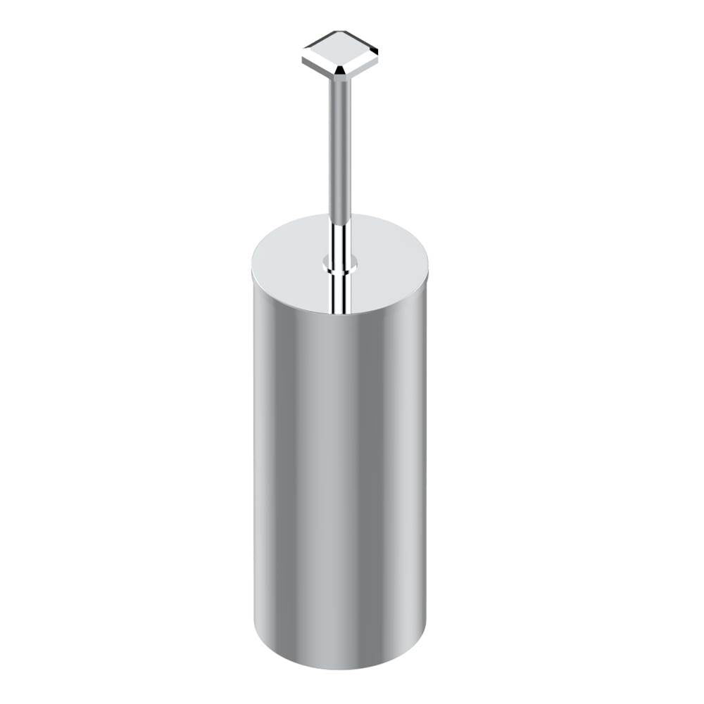 THG - Metal toilet brush holder with brush with cover floor mounted - Matt Umber PVD