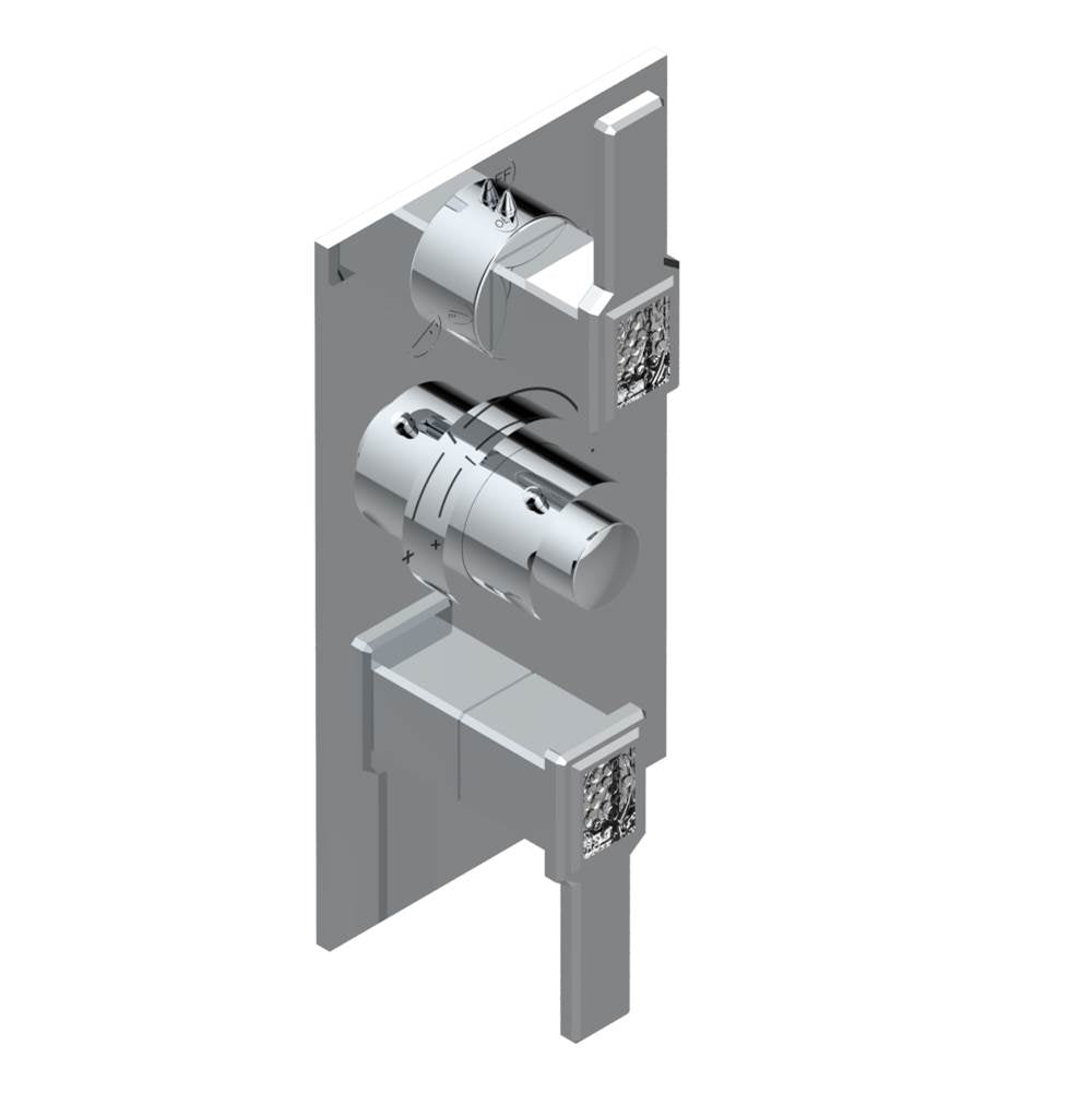 THG - Trim for thg thermostat with 2-way diverter and on/off control, rough part supplied with fixing box ref. .5 540AE/US - Matt Umber PVD