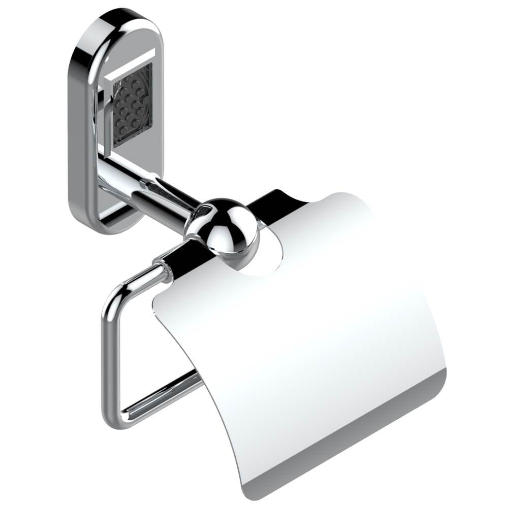 THG - Toilet paper holder, single mount with cover - Matt Umber PVD
