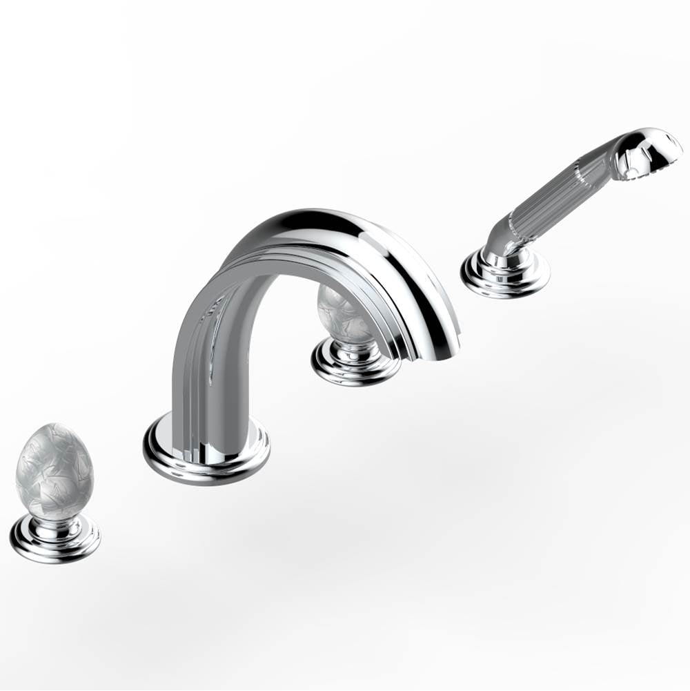 THG - Roman tub set with divertor spout and handshower, 3/4'' valves - Matt Umber PVD
