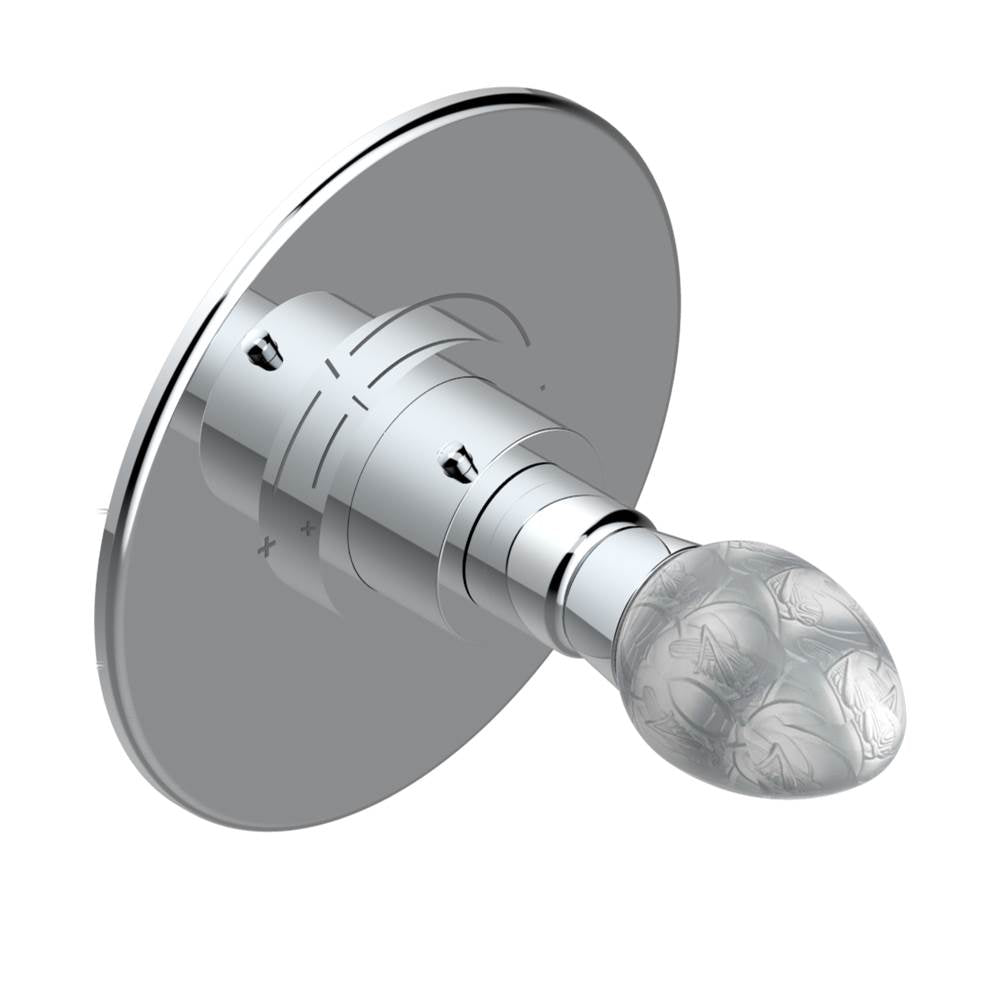 THG - Trim for THG thermostatic valve, rough part supplied with fixing box ref. 5 200AE/US - Round plate model - Matt Umber PVD