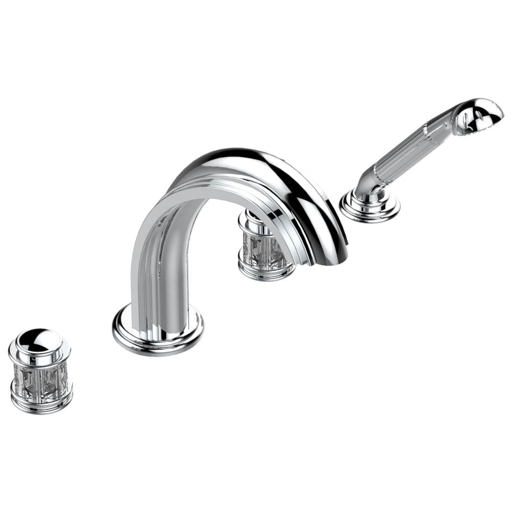 THG - Roman tub set with divertor spout and handshower, 3/4'' valves - Matt Umber PVD