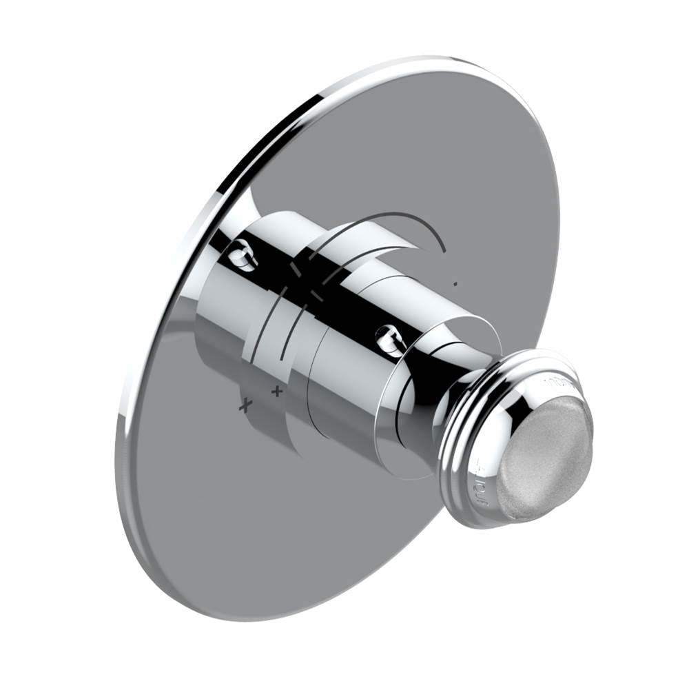 THG - Trim for THG thermostatic valve, rough part supplied with fixing box ref. 5 200AE/US - Round plate model - Matt Umber PVD