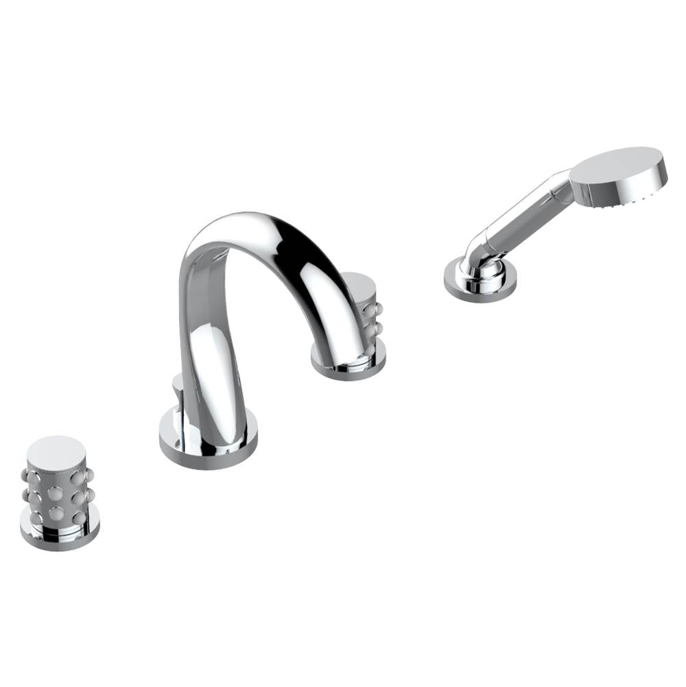 THG - Roman tub set with divertor spout and handshower, 3/4'' valves - Matt Umber PVD