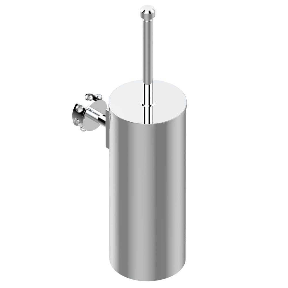 THG - Metal toilet brush holder with brush with cover wall mounted - Matt Umber PVD