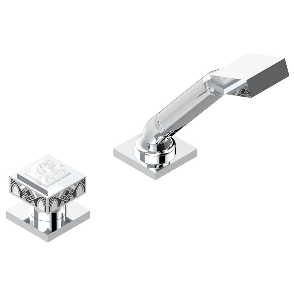 THG - Deck mounted mixer with handshower, progressive cartridge - Chrome Polished,Gold Polished