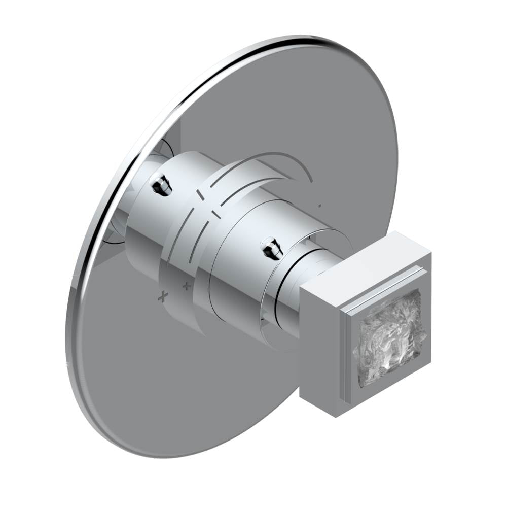THG - Trim for THG thermostatic valve, rough part supplied with fixing box ref. 5 200AE/US - Round plate model - Matt Umber PVD
