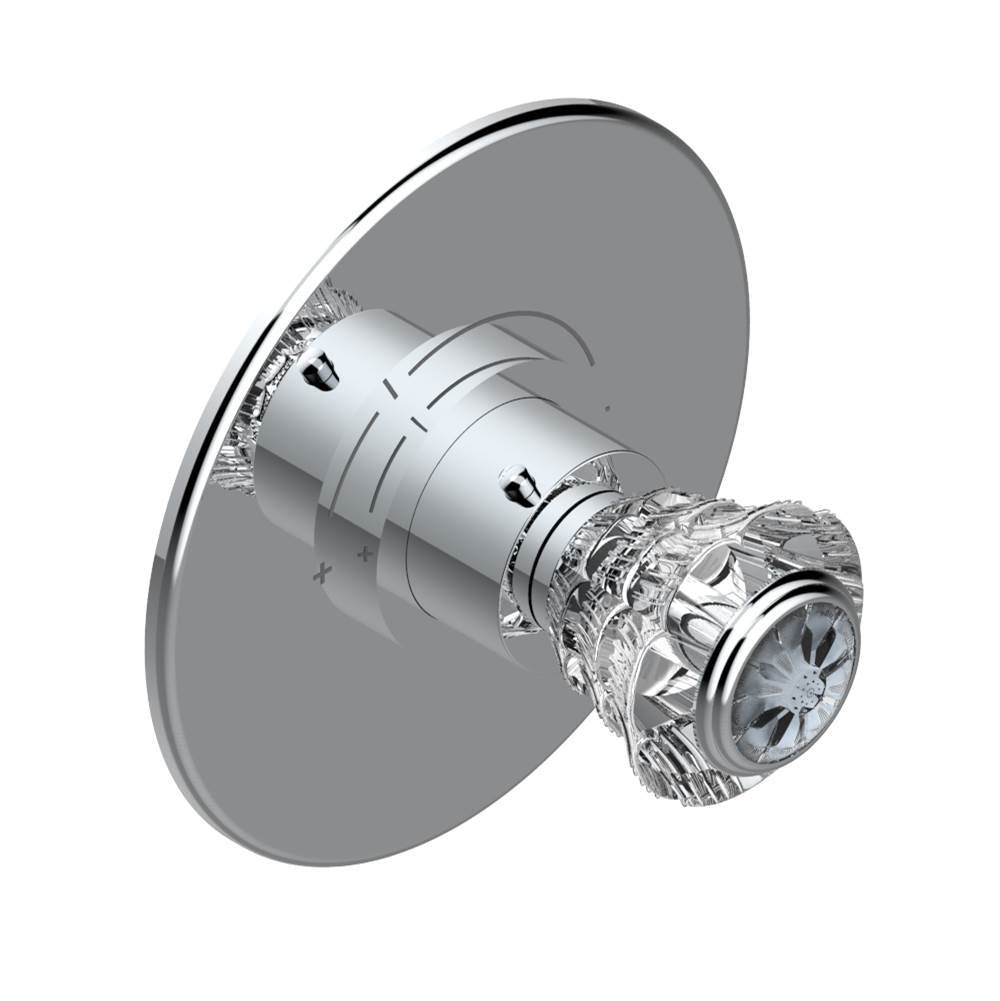 THG - Trim for THG thermostatic valve, rough part supplied with fixing box ref. 5 200AE/US - Round plate model - Matt Umber PVD