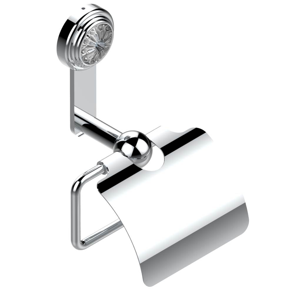 THG - Toilet paper holder, single mount with cover - Matt Umber PVD