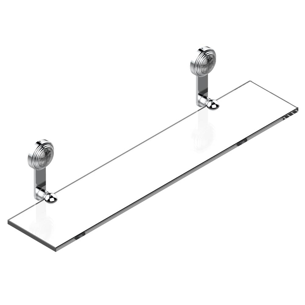 THG - Glass shelf with brackets - Matt Umber PVD