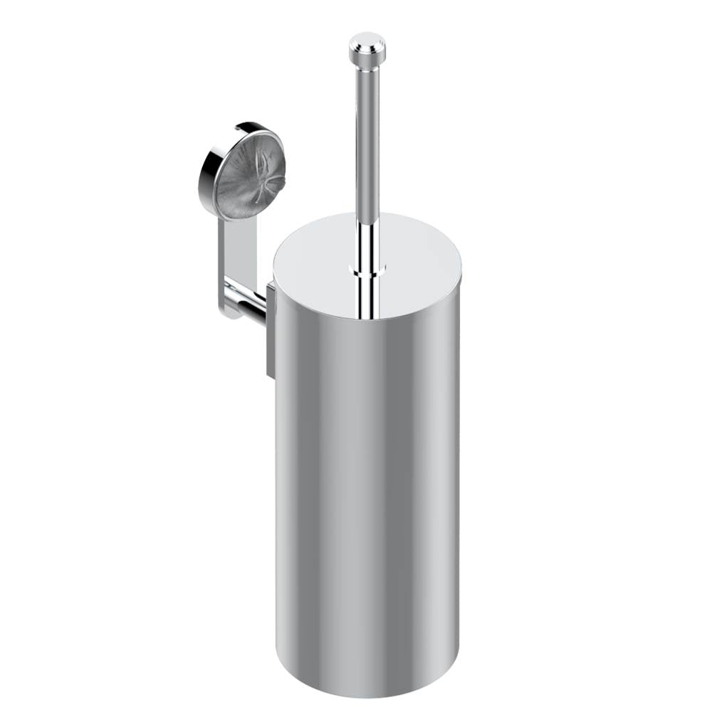 THG - Metal toilet brush holder with brush with cover wall mounted - Matt Umber PVD