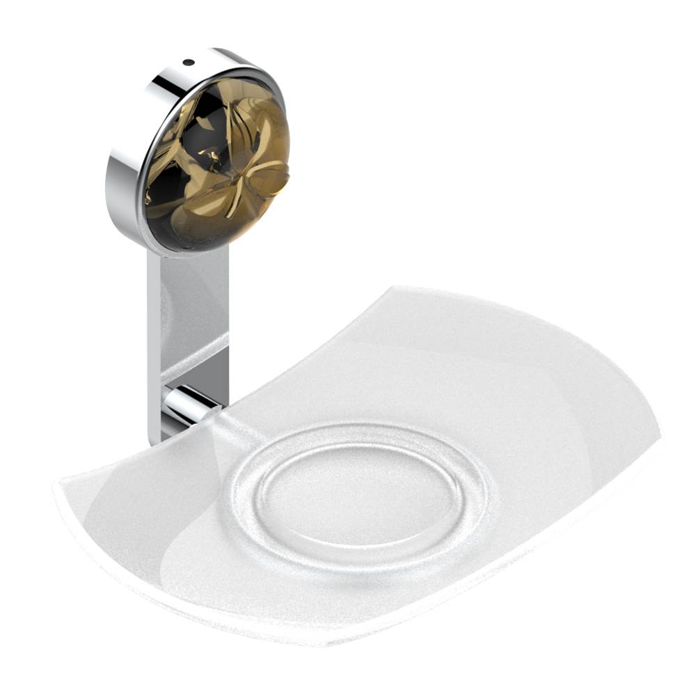 THG - Glass soap dish, wall mounted - Matt Umber PVD