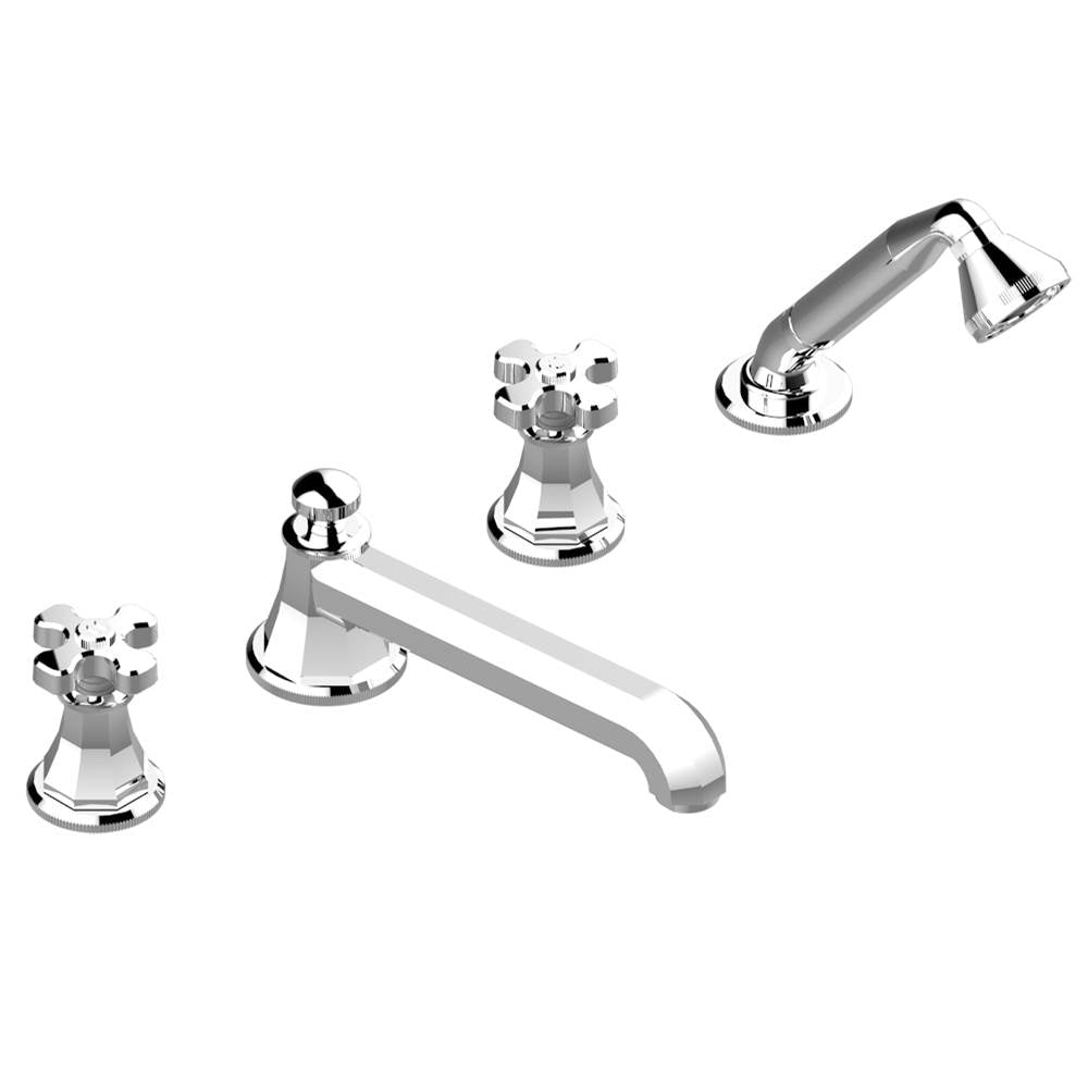 THG - Roman tub set with divertor spout and handshower, 3/4'' valves - Matt Umber PVD