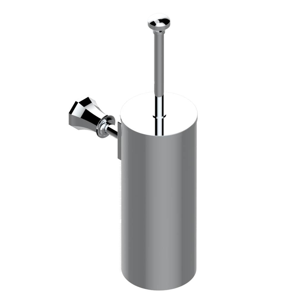 THG - Metal toilet brush holder with brush with cover wall mounted - Matt Umber PVD