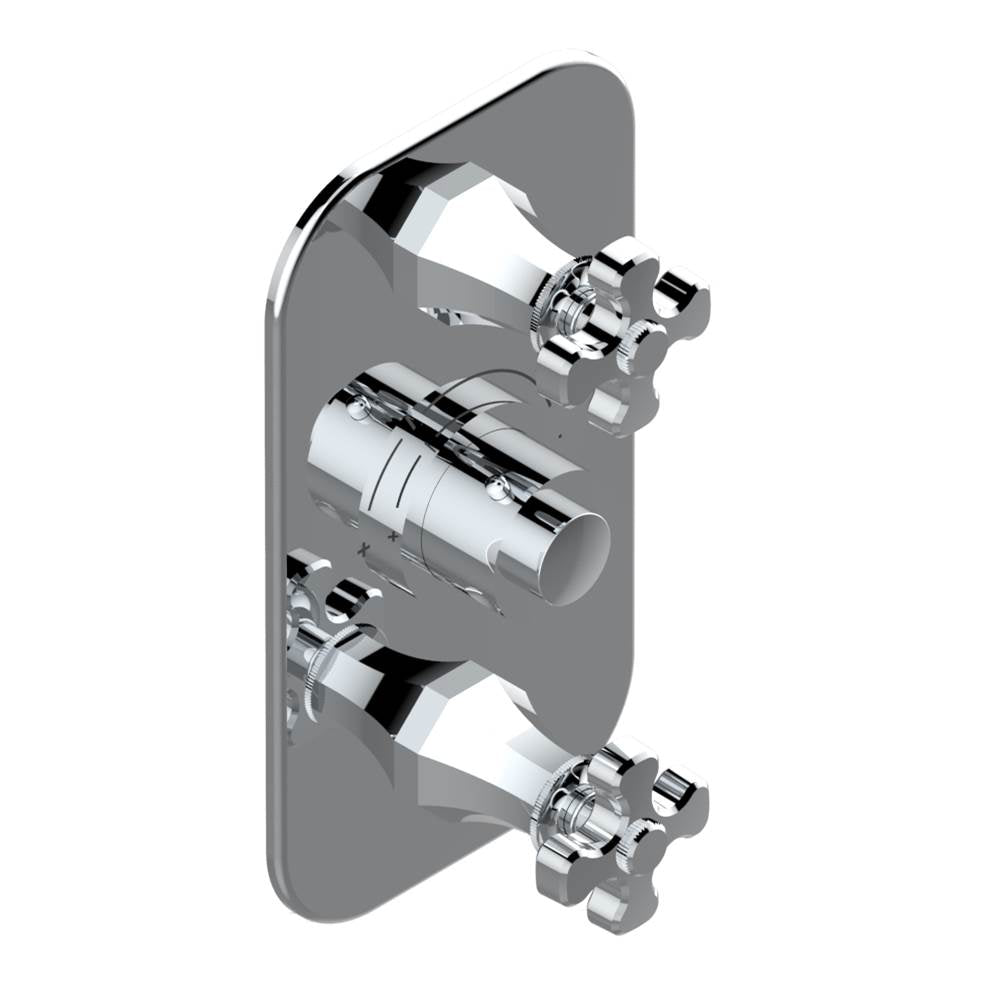 THG - Trim for THG thermostatic valve 2 volume controls, rough part supplied with fixing box ref. 5 400AE/US - Matt Umber PVD