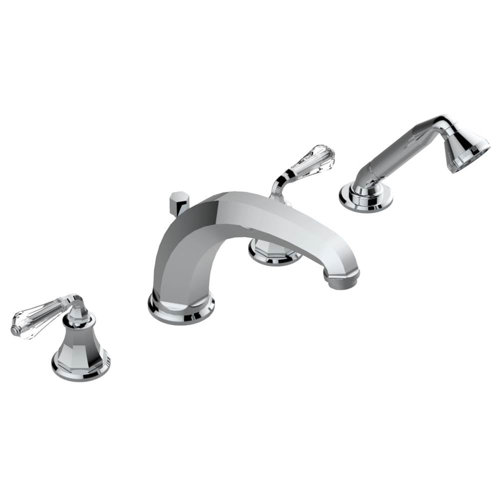 THG - Roman tub set with high divertor spout and handshower, 3/4'' valves - Matt Umber PVD
