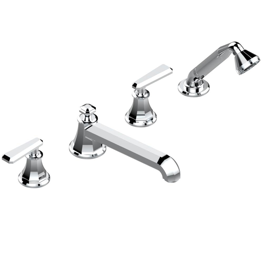 THG - Roman tub set with divertor spout and handshower, 3/4'' valves - Matt Umber PVD