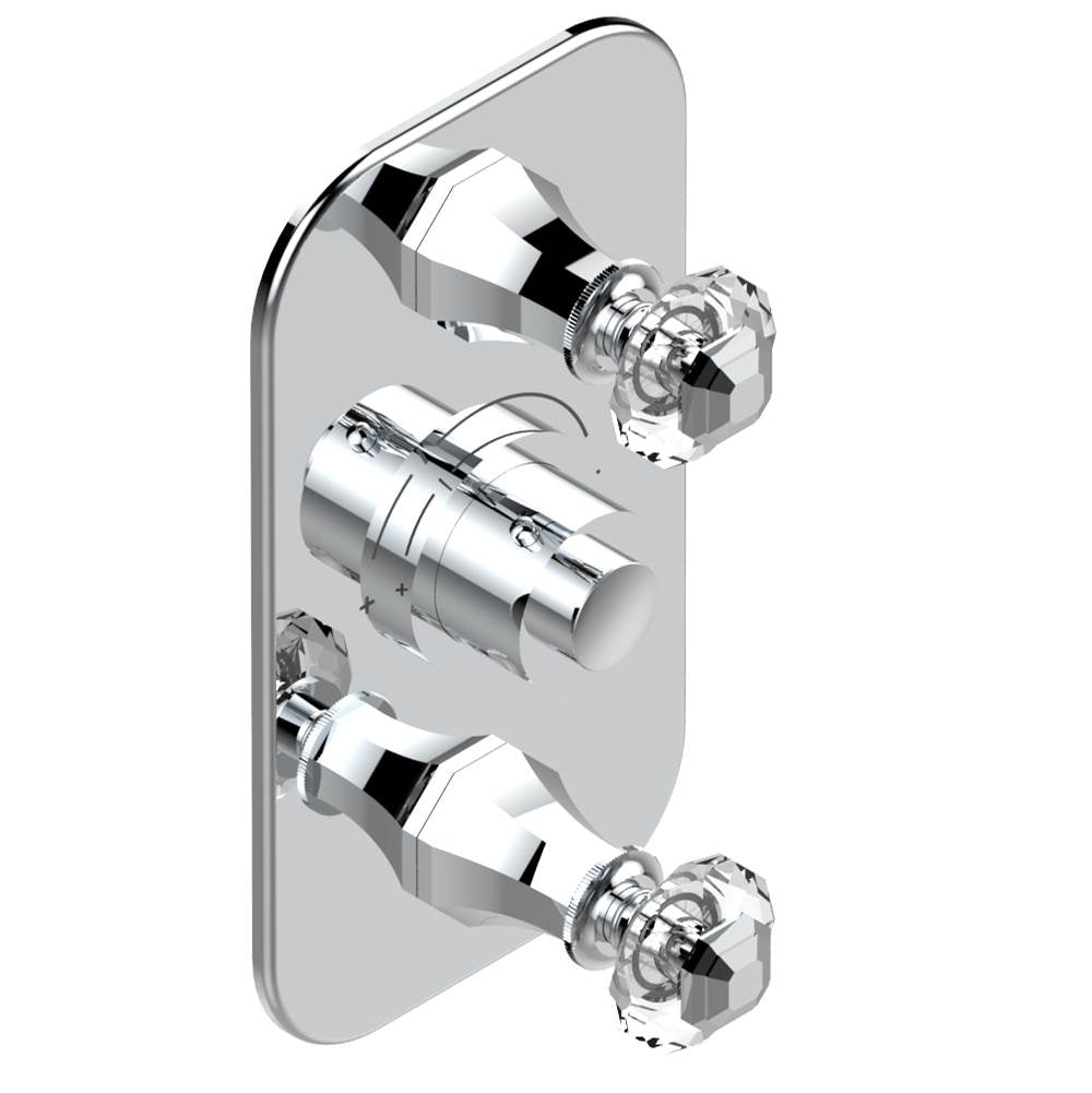 THG - Trim for THG thermostatic valve 2 volume controls, rough part supplied with fixing box ref. 5 400AE/US - Matt Umber PVD