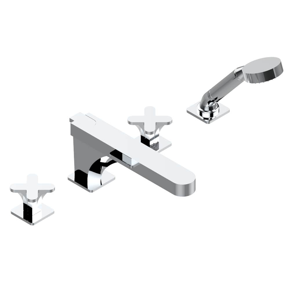 THG - Roman tub set with divertor spout and handshower, 3/4'' valves - Matt Umber PVD