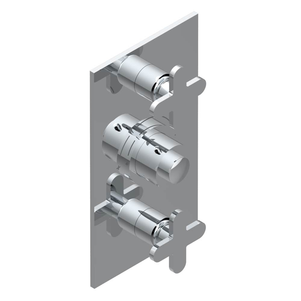 THG - Trim for THG thermostatic valve 2 volume controls, rough part supplied with fixing box ref. 5 400AE/US - Matt Umber PVD