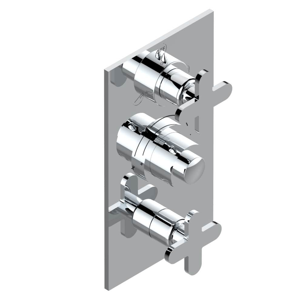 THG - Trim for thg thermostat with 2-way diverter and on/off control, rough part supplied with fixing box ref. .5 540AE/US - Matt Umber PVD