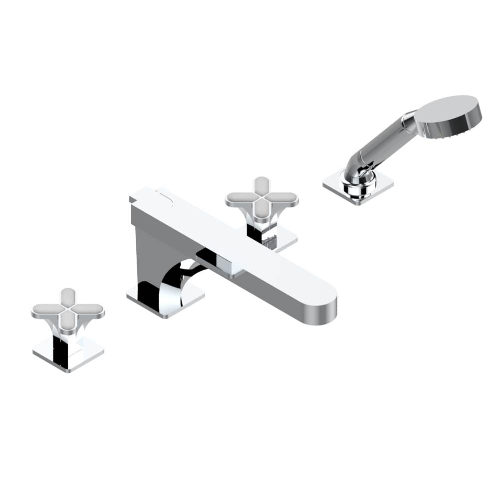THG - Roman tub set with divertor spout and handshower, 3/4'' valves - Matt Umber PVD
