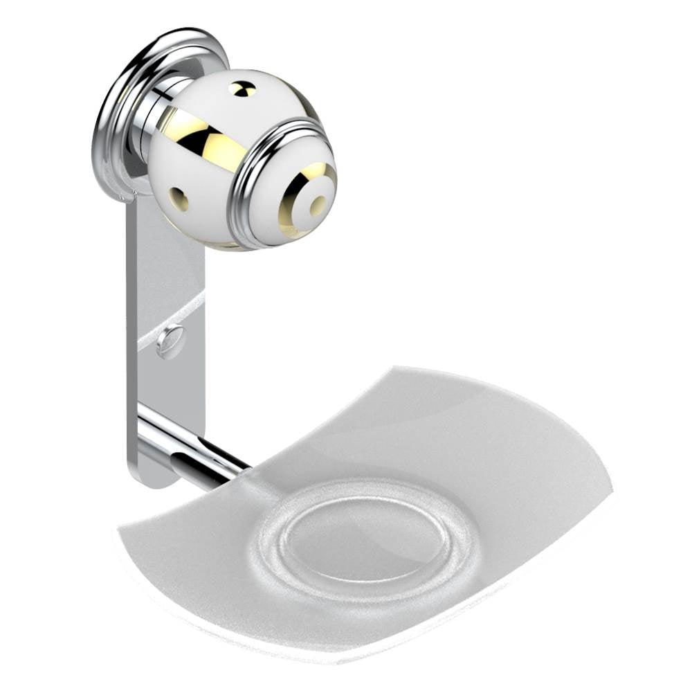 THG - Glass soap dish, wall mounted - Matt Umber PVD