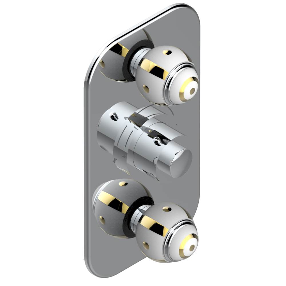 THG - Trim for THG thermostatic valve 2 volume controls, rough part supplied with fixing box ref. 5 400AE/US - Matt Umber PVD