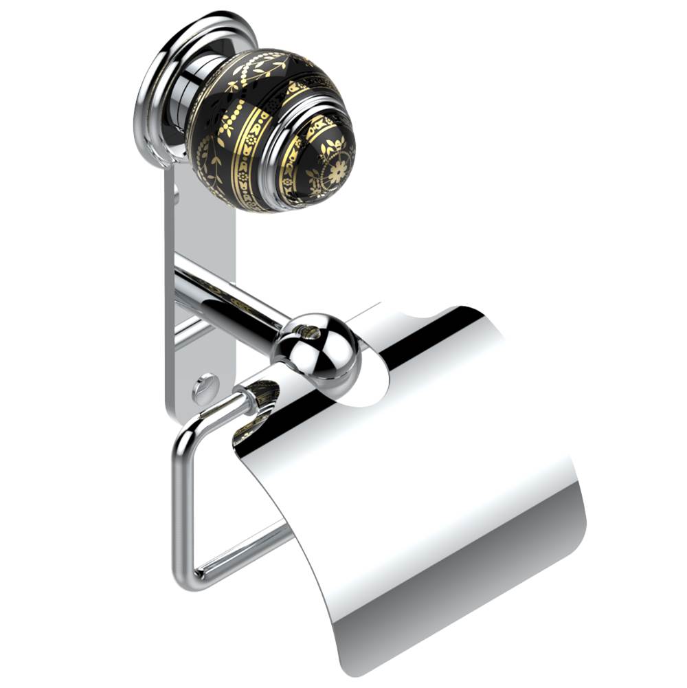 THG - Toilet paper holder, single mount with cover - Matt Umber PVD