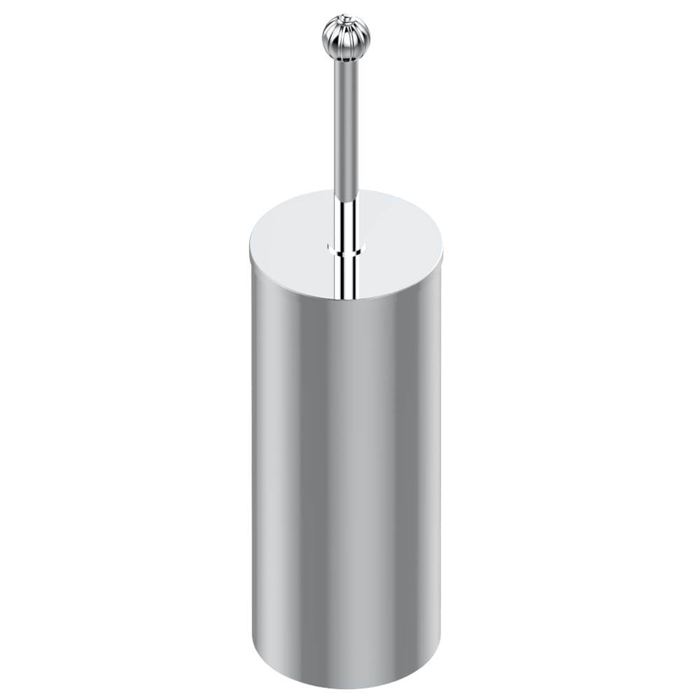 THG - Metal toilet brush holder with brush with cover floor mounted - Matt Umber PVD