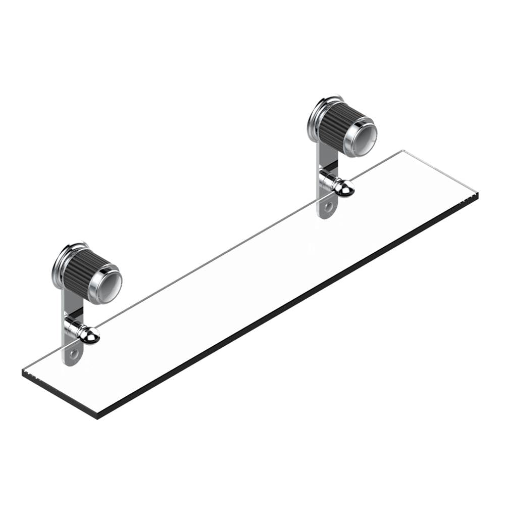 THG - Glass shelf with brackets - Matt Umber PVD