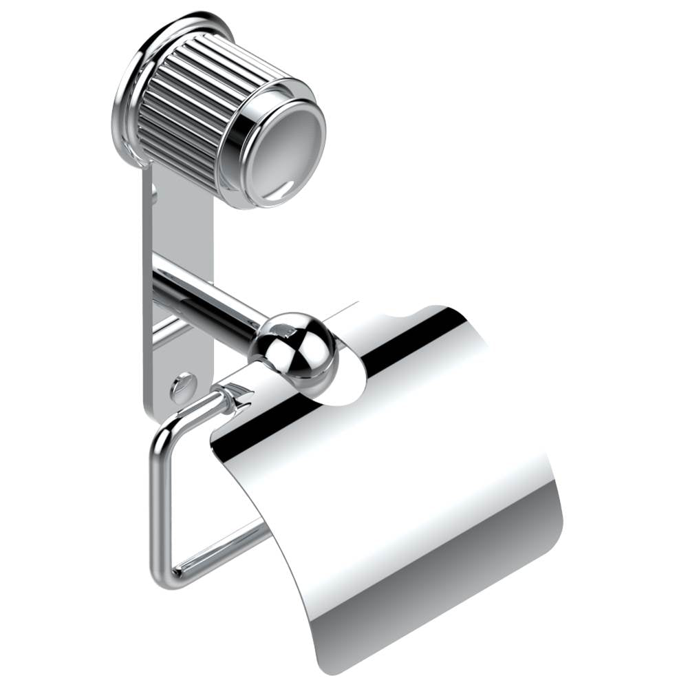 THG - Toilet paper holder, single mount with cover - Matt Umber PVD