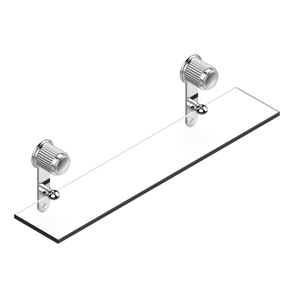 THG - Glass shelf with brackets - Matt Umber PVD