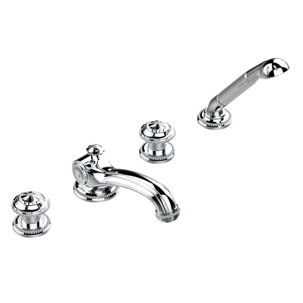 THG - Roman tub set with divertor spout and handshower, 3/4'' valves - Matt Umber PVD