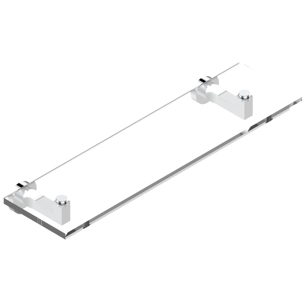 THG - Glass shelf with supports, length: 46 cm - Matt Umber PVD