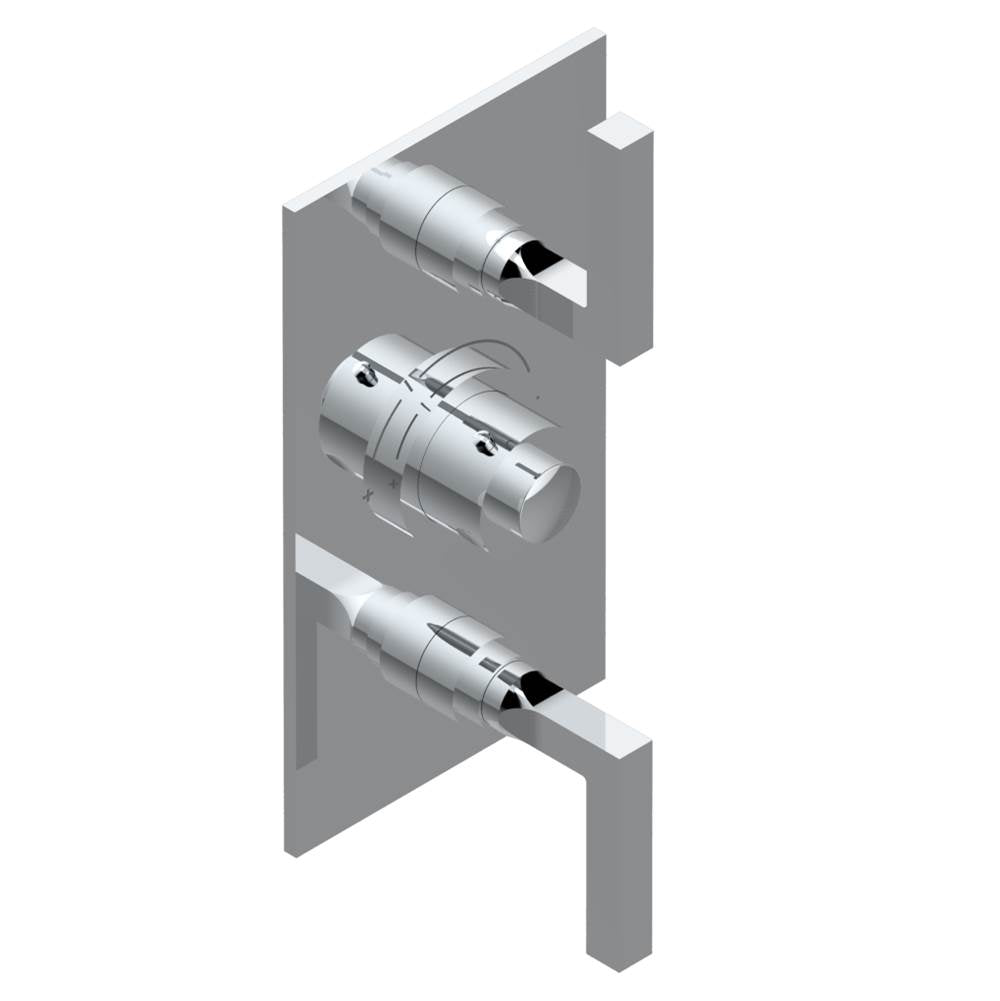 THG - Trim for THG thermostatic valve 2 volume controls, rough part supplied with fixing box ref. 5 400AE/US - Matt Umber PVD