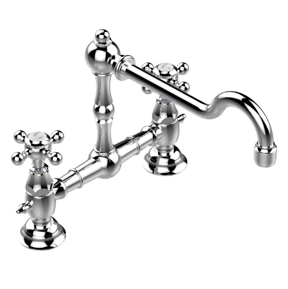 THG - Exposed lavatory or kitchen faucet 8'' ctc, 2-hole, less drain - Matt Umber PVD